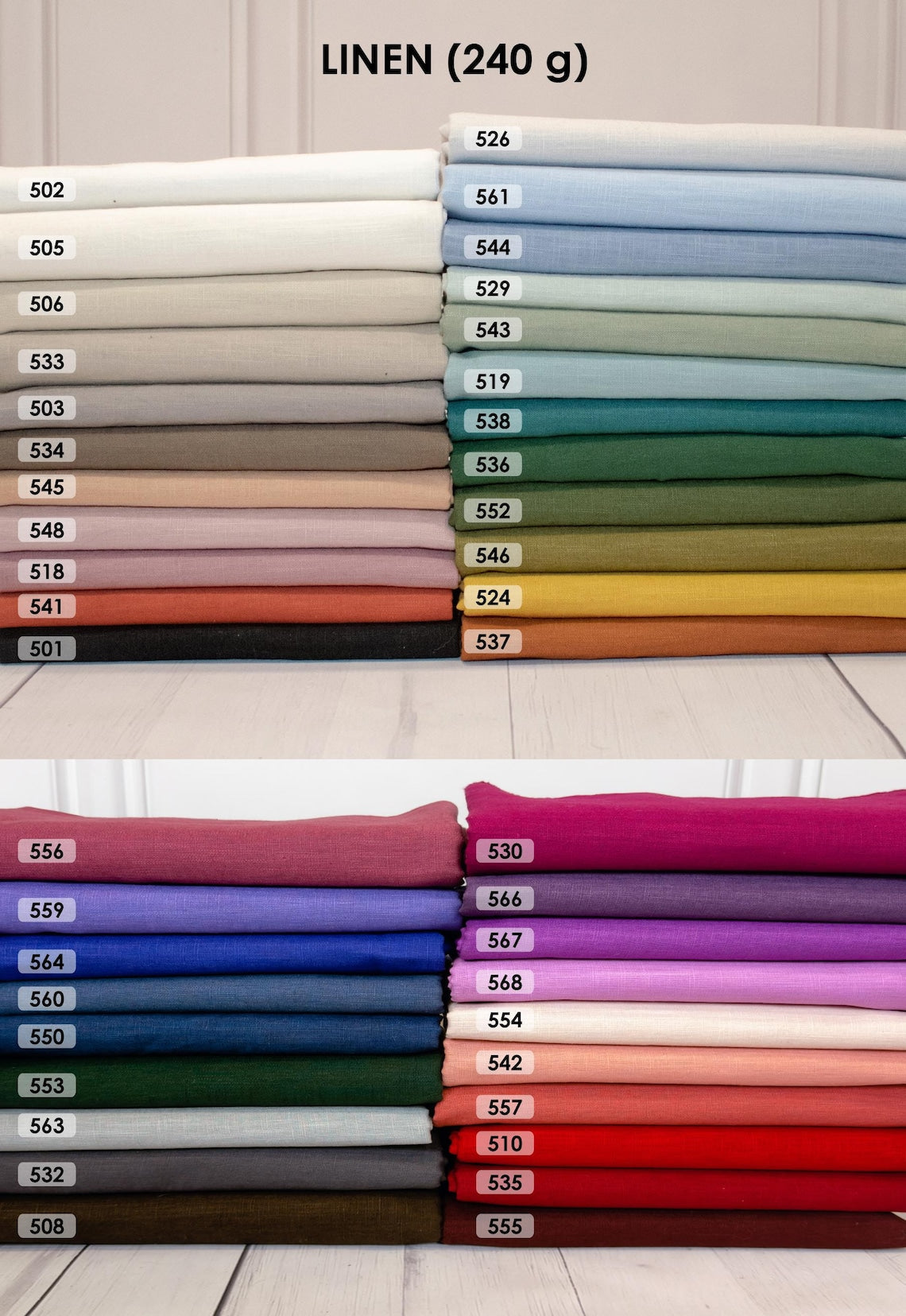 Linen Curtains - Custom Order No. 589