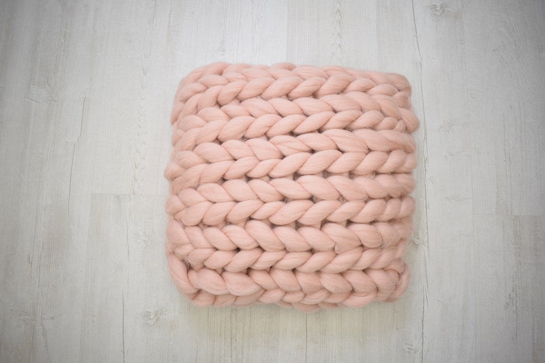 Square Chunky Knit Pillow