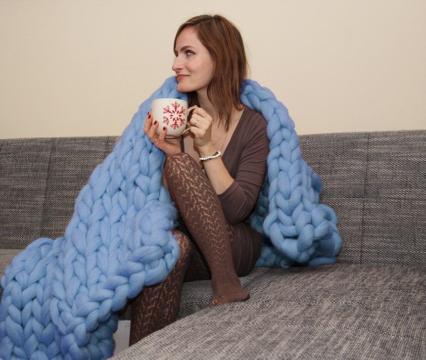 Hand Knitted Weighted Blanket