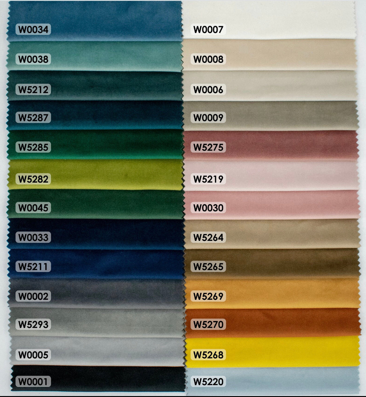 SAMPLES - Velvet Fabric